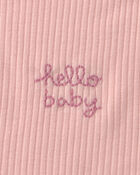 Baby Girl 3-Pack Floral Bibs - Pink/Ivory, image 3 of 4 slides