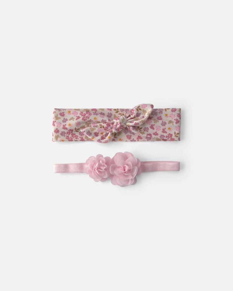Baby Girl 2-Pack Floral Headwraps, image 1 of 1 slides