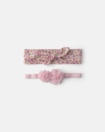 Baby Girl 2-Pack Floral Headwraps, 
