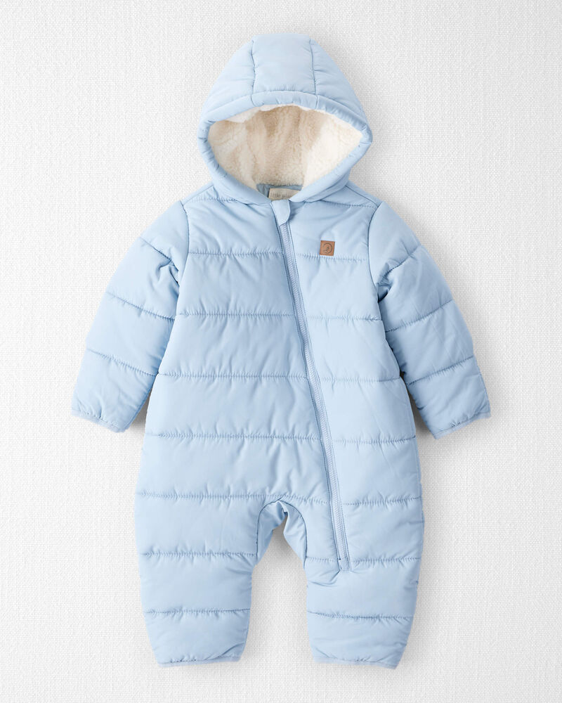 Baby Girl 1-Piece Snowsuit Made with Recycle Materials, image 1 of 4 slides