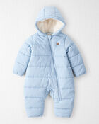 Baby Girl 1-Piece Snowsuit Made with Recycle Materials, image 1 of 4 slides