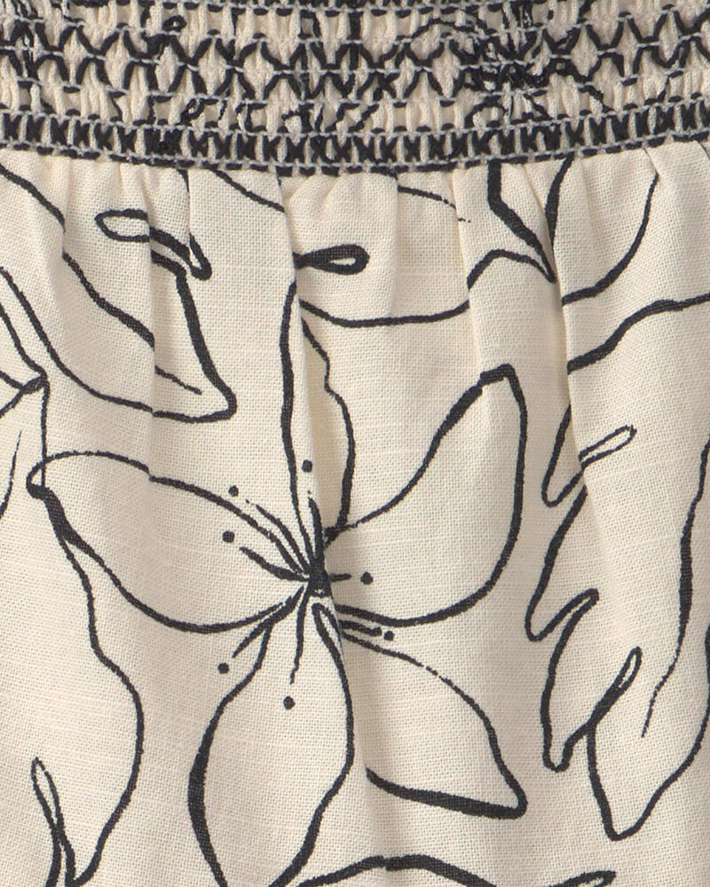 Toddler Girl Floral Sleeveless Dress - Cream/Black, image 6 of 7 slides