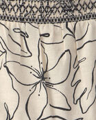 Toddler Girl Floral Sleeveless Dress - Cream/Black, image 6 of 7 slides