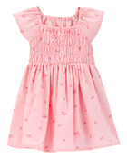 Bébé Robe maxi à manches courtes à fleurs - Rose, image 1 sur 4 diapositives