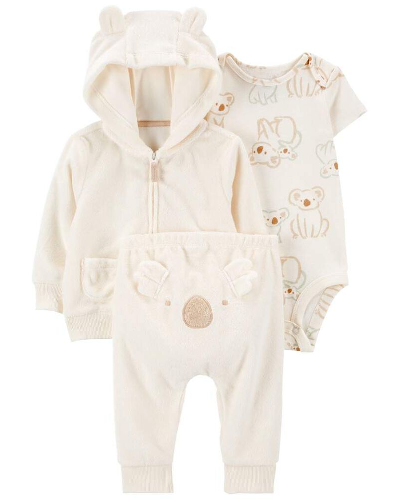 Baby 3-Piece Koala Little Jacket Set, image 5 of 6 slides