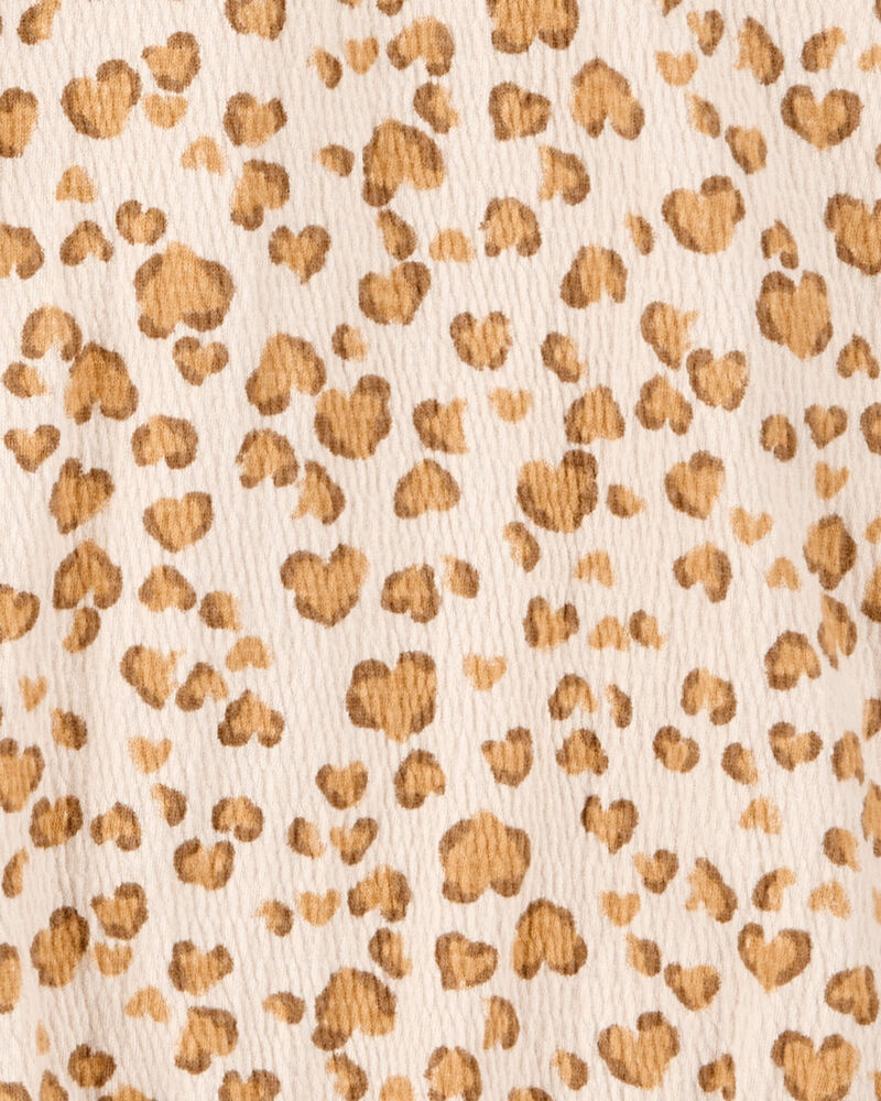 Kid 2-Piece Leopard Print Short Set - Brown, image 2 of 3 slides