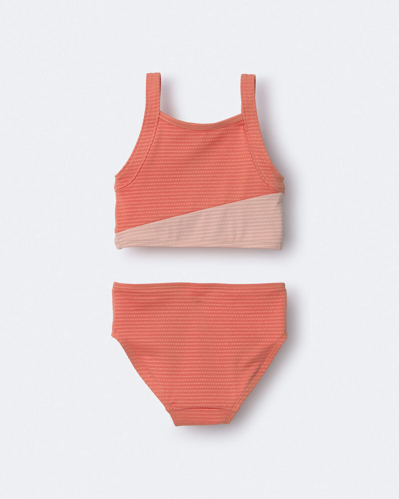 Toddler Girl colourblock Tankini Set - Orange, image 6 of 7 slides