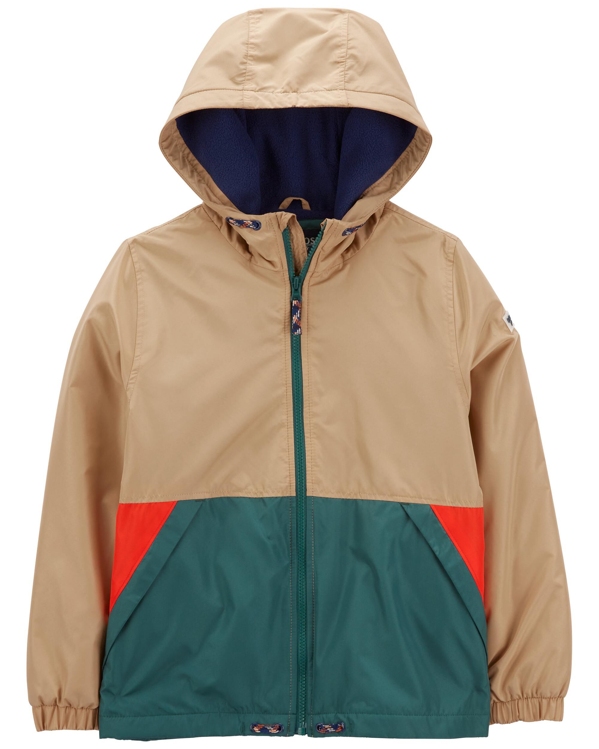 Fleece lined deals windbreaker pullover