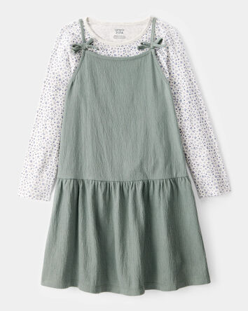 Kid 2-Piece Floral Tee & Tank Dress, 