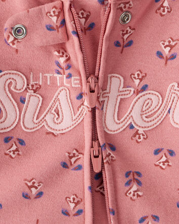 Baby Little Sister 2-Way Zip Cotton Sleeper, 