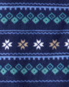 Baby Boy Fair Isle Fleece Long-Sleeve Loose Fit Sleeper, image 3 of 4 slides