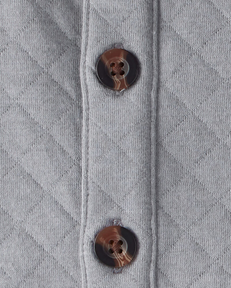 Baby Boy 3-Piece Quilted Button-Down Outfit Set - Grey/Black, image 4 of 5 slides