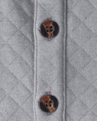 Baby Boy 3-Piece Quilted Button-Down Outfit Set - Grey/Black, image 4 of 5 slides