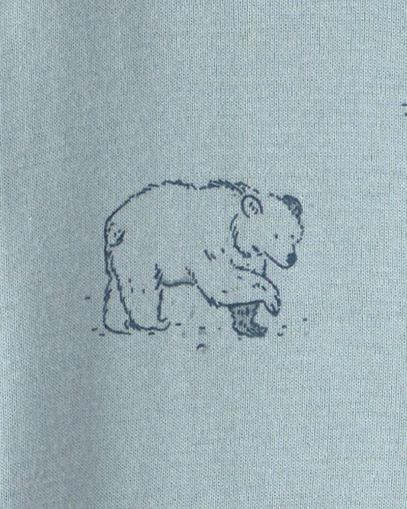 B&eacute;b&eacute; - Grenouill&egrave;re en coton biologique &agrave; motif Oursons bleus , image 4 sur 4 diapositives