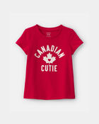 Toddler Girl Canadian Cutie Short-Sleeve Tee - Red, image 1 of 4 slides