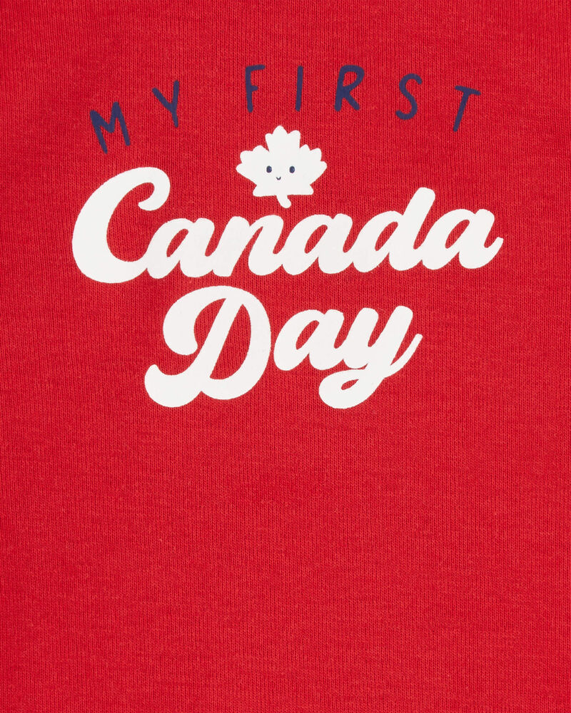Baby My First Canada Day Bodysuit - Red, image 3 of 4 slides