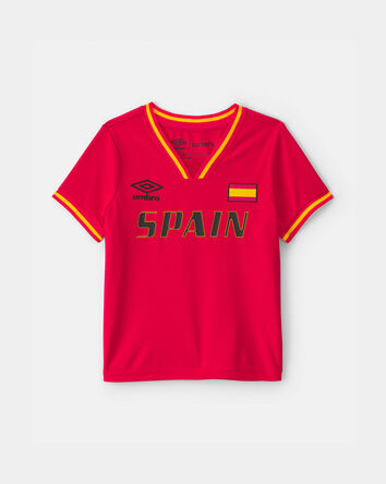 Tout-petit - Chandail de joueur de soccer Umbro de l&rsquo;Espagne - Rouge, 