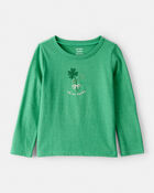 Toddler Girl St. Patrick's Day Shamrock Long-Sleeve Graphic Tee - Green, image 1 of 4 slides