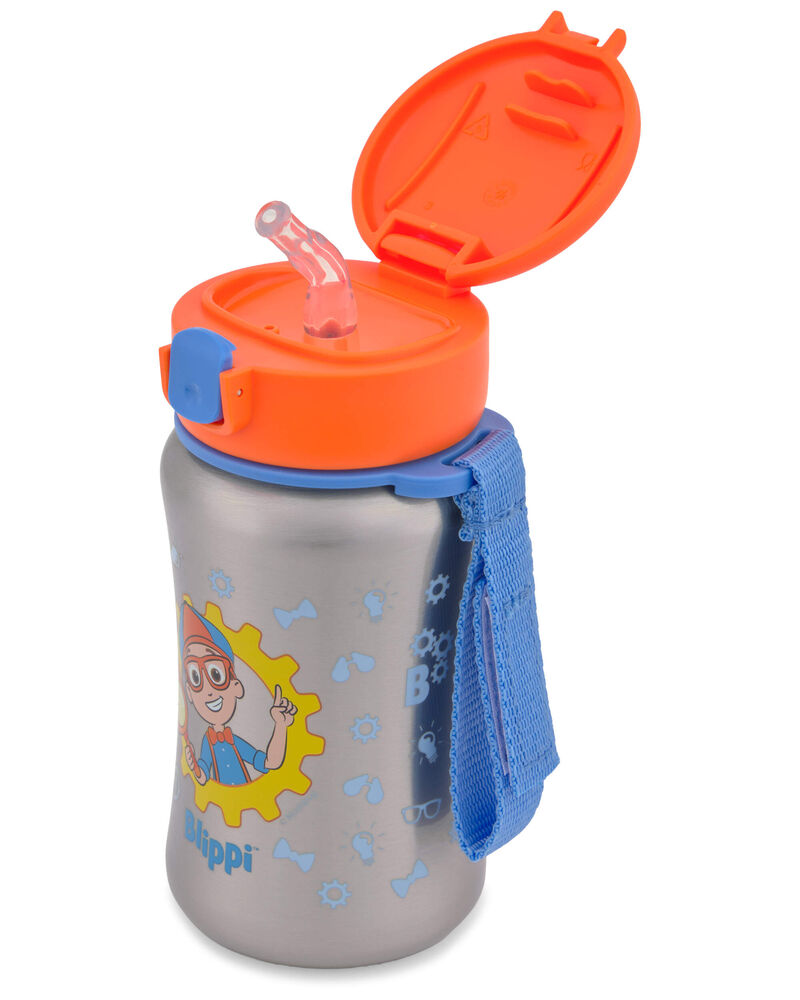 Bouteille &agrave; paille en acier inoxydable Blippi, image 3 sur 3 diapositives