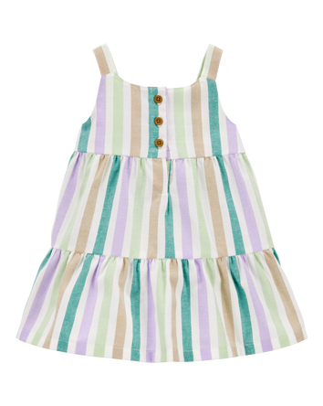 Baby Tiered Striped Dress, 
