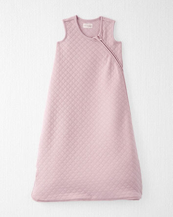 Baby Girl Doubleknit Zip Wearable Blanket Made with Organic Cotton, 