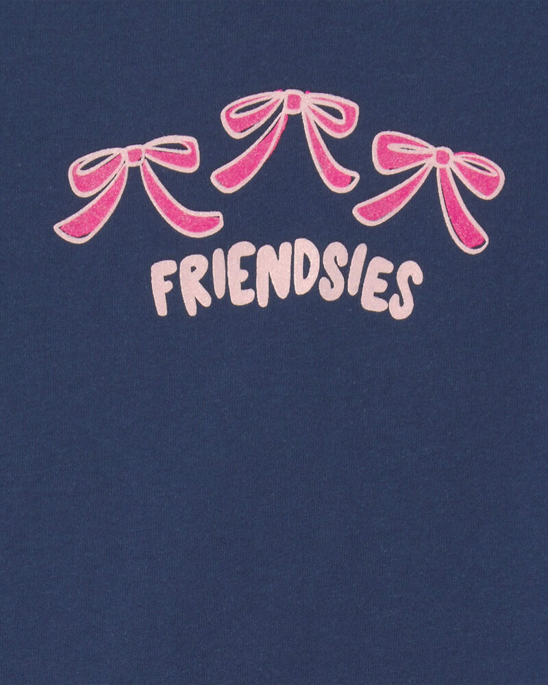 Toddler Girl "Friendsies" Bows Long-Sleeve Graphic Tee - Blue, image 2 of 3 slides