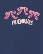 Toddler Girl "Friendsies" Bows Long-Sleeve Graphic Tee - Blue, image 2 of 3 slides