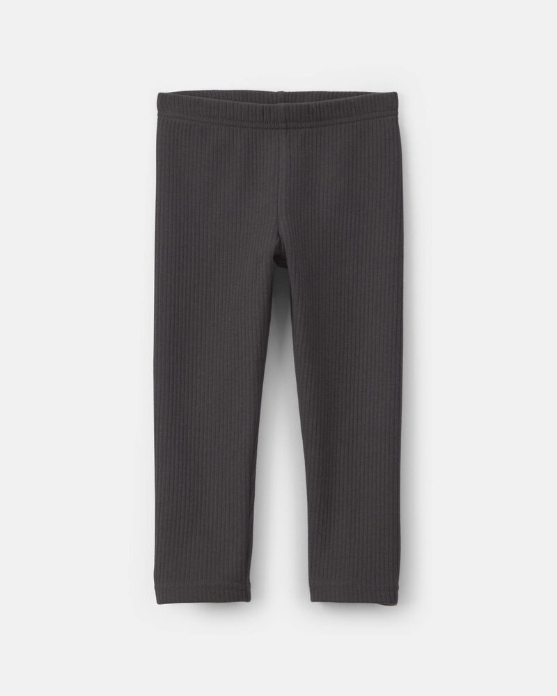 Toddler Girl Fleece Pull-On Stretch Leggings - Black, image 1 of 4 slides