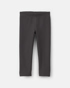 Toddler Girl Fleece Pull-On Stretch Leggings - Black, image 1 of 4 slides