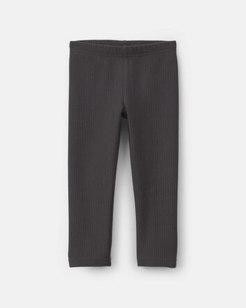 Toddler Girl Fleece Pull-On Stretch Leggings - Black, 