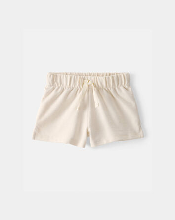 B&eacute;b&eacute; fille - Short en jersey bouclette - Cr&egrave;me, 