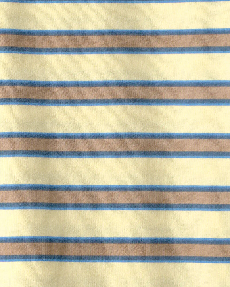 Kid Striped T-Shirt - Yellow/Brown, image 2 of 3 slides