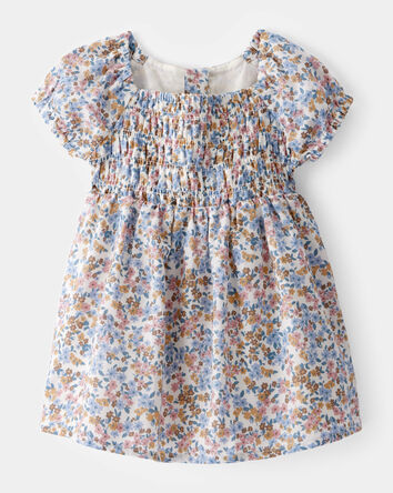 Baby Smocked Floral Print Dress, 