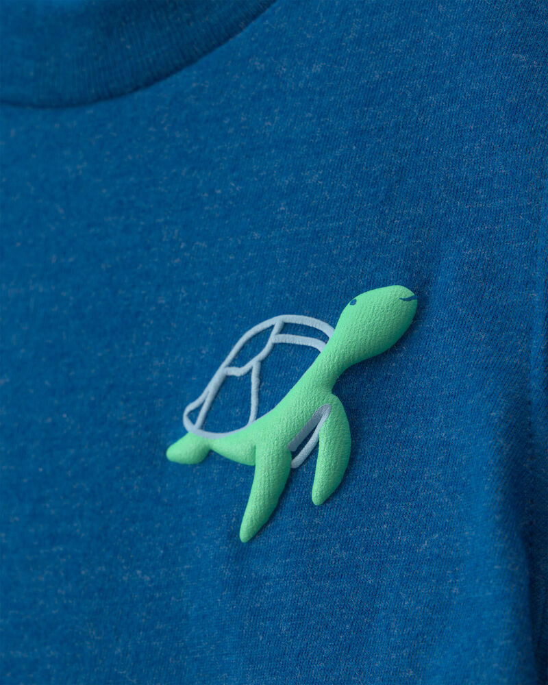 B&eacute;b&eacute; gar&ccedil;on - T-shirt &agrave; imprim&eacute; tortue de mer - Bleu, image 2 sur 3 diapositives