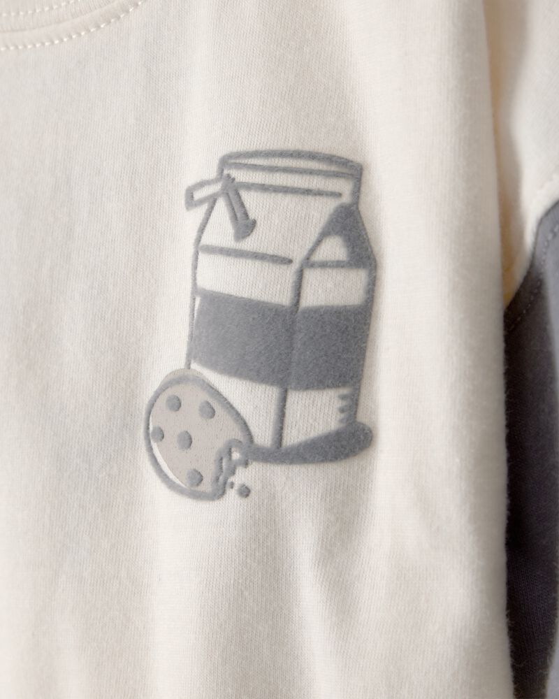 Toddler Boy Cookies & Milk Long-Sleeve Graphic Tee - Cream , image 3 of 6 slides