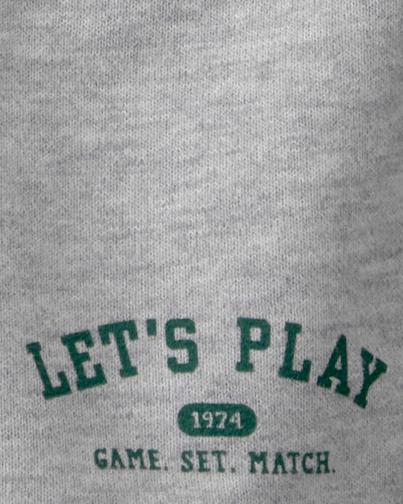 Baby Boy 3-Piece Varsity Cardigan, Bodysuit & Short Set - Green/Grey, image 4 of 6 slides