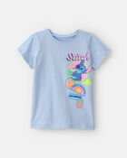 Filles - T-shirt &agrave; imprim&eacute; Disney&copy; Lilo & Stitch - Bleu, image 1 sur 2 diapositives
