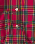 Baby Boy 2-Piece Plaid Denim Long-Sleeve Bodysuit & Suspender Pant Set - Red/Indigo, image 4 of 5 slides