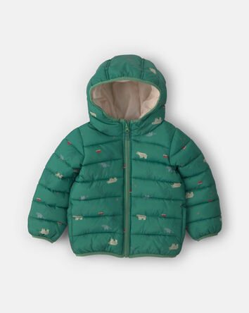 Tout-petit gar&ccedil;on - Blouson matelass&eacute; compact mi-&eacute;paisseur - Vert, 