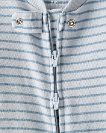Baby Boy Walrus 100% Cotton Long-Sleeve Snug Fit Sleeper- Blue, 