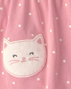 Baby Girl Cat Bodysuit Dress - Pink, image 2 of 3 slides