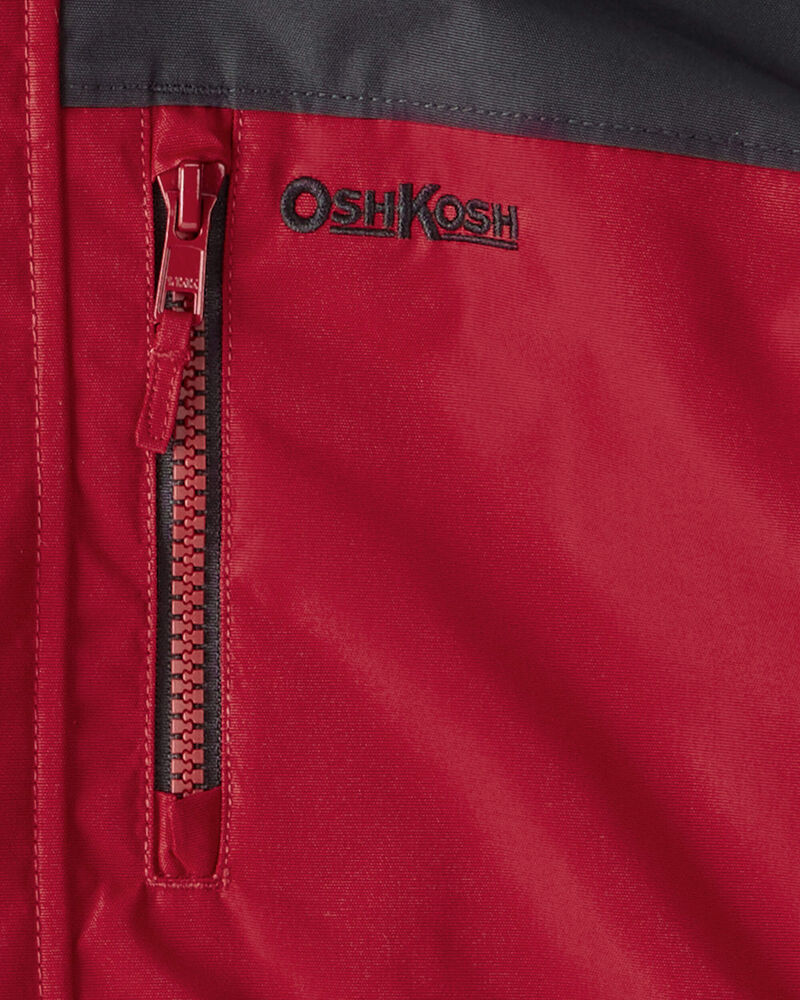 Boys Boy Parka Hooded Winter Jacket - Red, image 3 of 3 slides