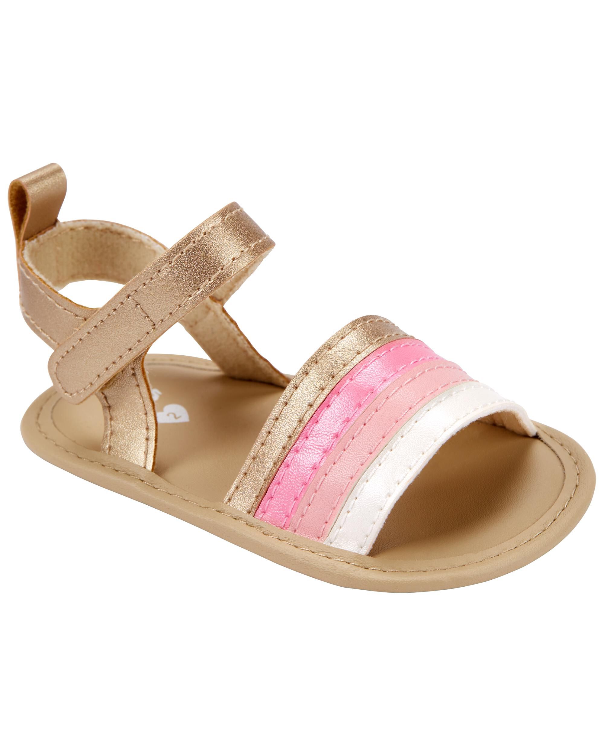 Pink Gold Metallic Striped Sandals Carter s Canada