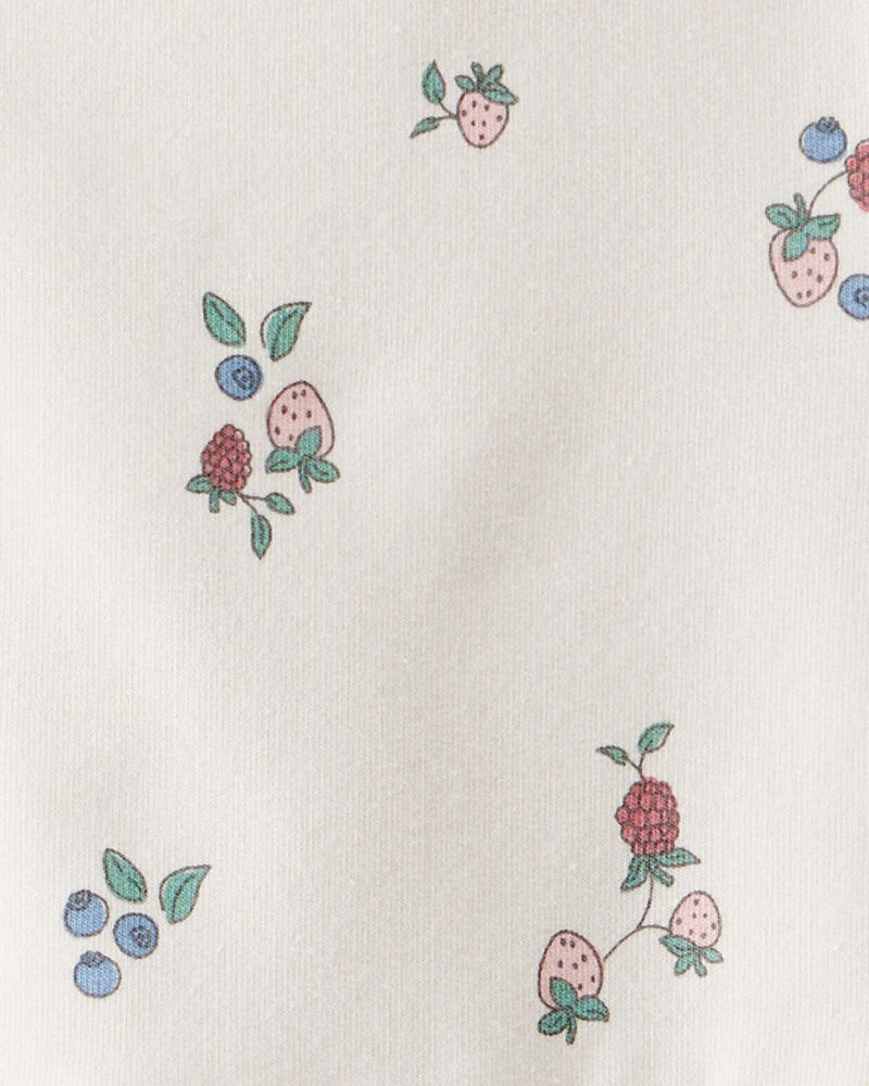 Toddler Organic Cotton French Terry Dress in Berry Blossom Print, image 4 of 6 slides