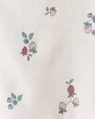 Toddler Organic Cotton French Terry Dress in Berry Blossom Print, image 4 of 6 slides