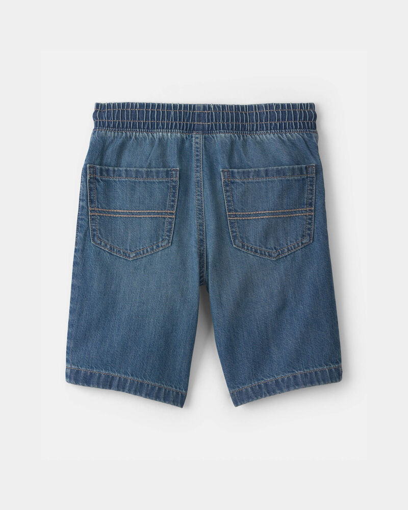 Gar&ccedil;ons - Short en denim &agrave; motif patchwork - D&eacute;lav&eacute; fonc&eacute;, image 2 sur 3 diapositives