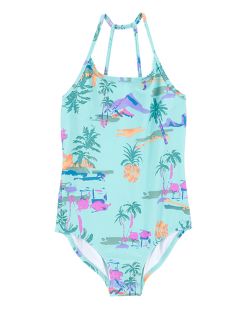 Kid Tropical 1-Piece and Sarong Set, 