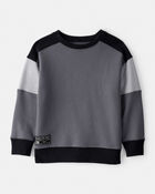 Boys Colour-Block Pullover Sweatshirt - Black, image 1 of 3 slides