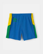 Toddler Umbro Brazil Mesh Soccer Shorts - Blue/Yellow/Green, image 4 of 8 slides