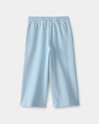 Tout-petit fille - Pantalon &agrave; jambe large en jersey bouclette - Bleu, image 2 sur 3 diapositives